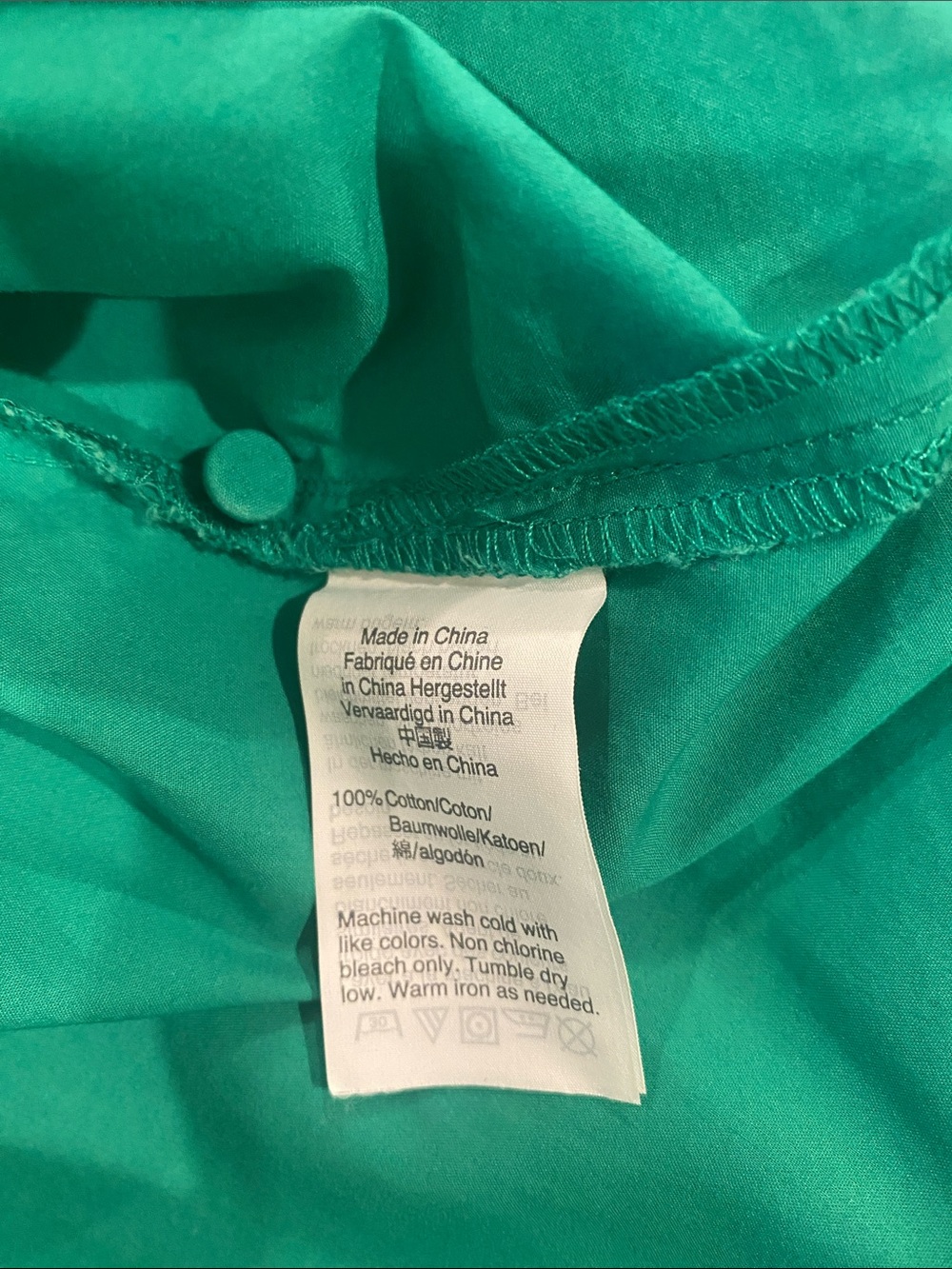 J. Crew Emerald Tie-Neck Long Sleeve Blouse - Picture 4 of 4